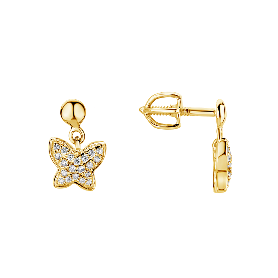 Diamond earrings Amazing Butterfly