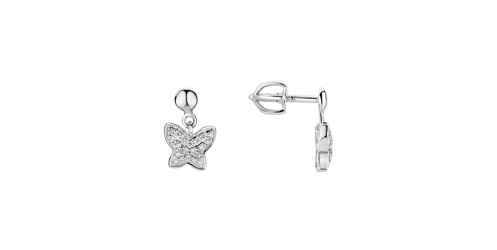 Diamond earrings Amazing Butterfly