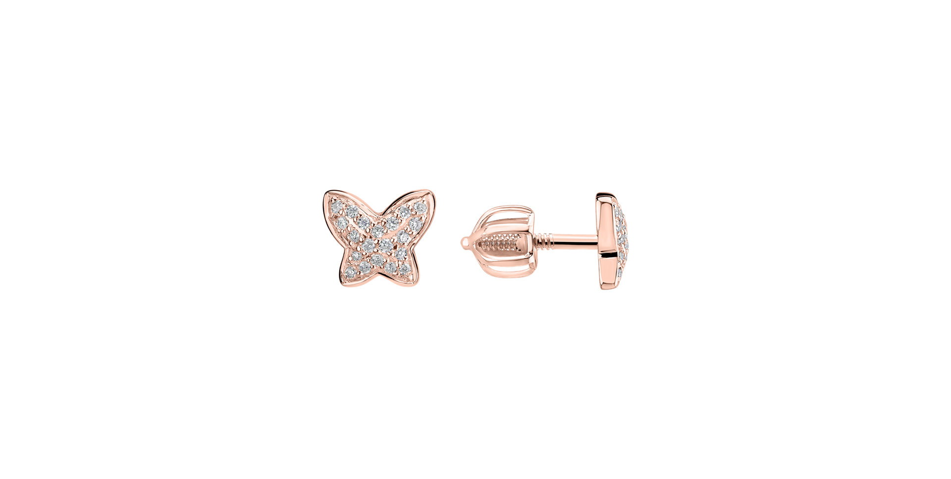 Diamond earrings Amazing Butterfly
