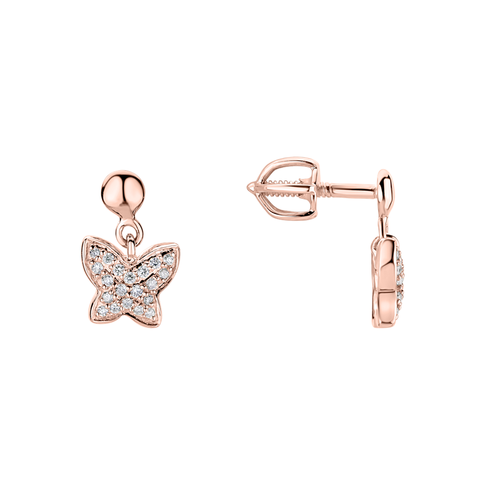 Diamond earrings Amazing Butterfly