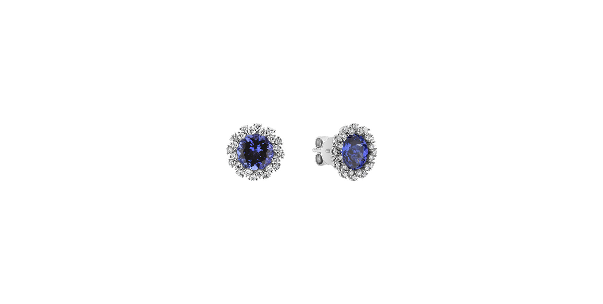 Diamond earrings with Tanzanite Honorable Mind