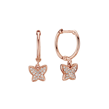 Diamond earrings Amazing Butterfly