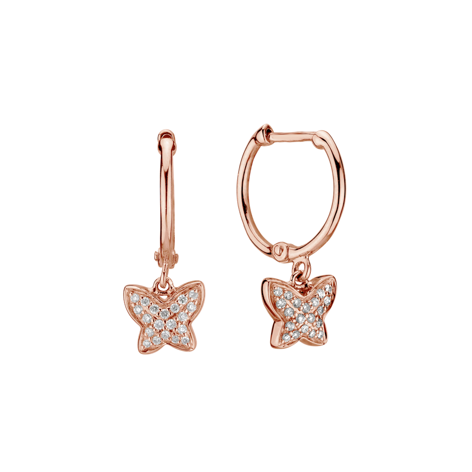 Diamond earrings Amazing Butterfly