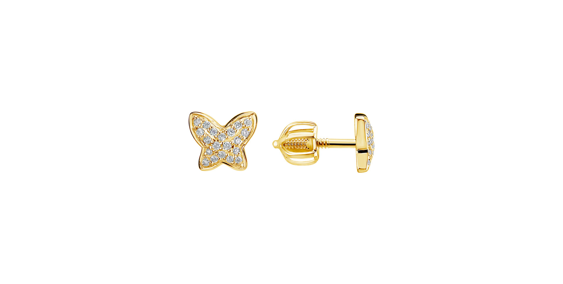 Diamond earrings Amazing Butterfly
