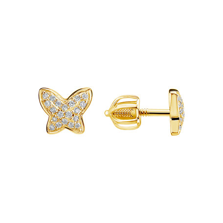 Diamond earrings Amazing Butterfly