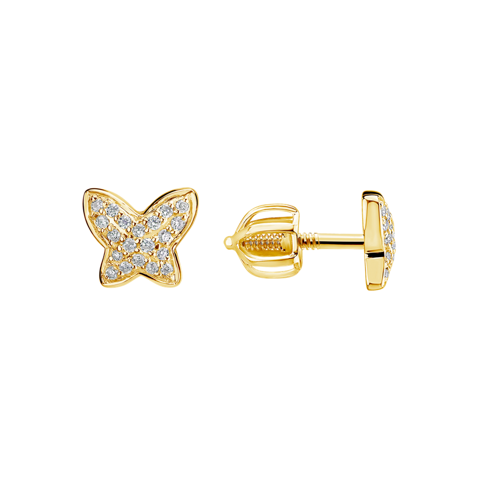 Diamond earrings Amazing Butterfly