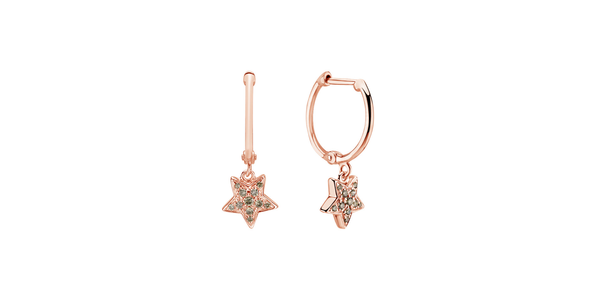 Earrings with brown diamonds Amazing Night