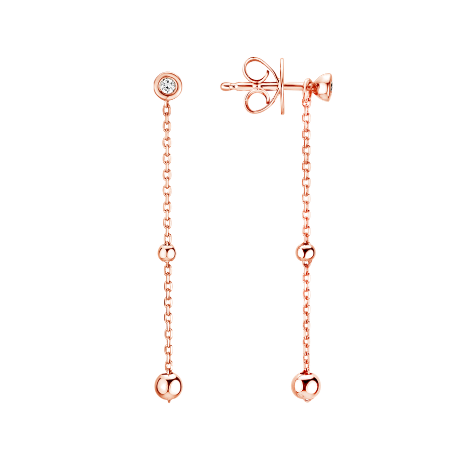 Diamond earrings Dots Waterfall