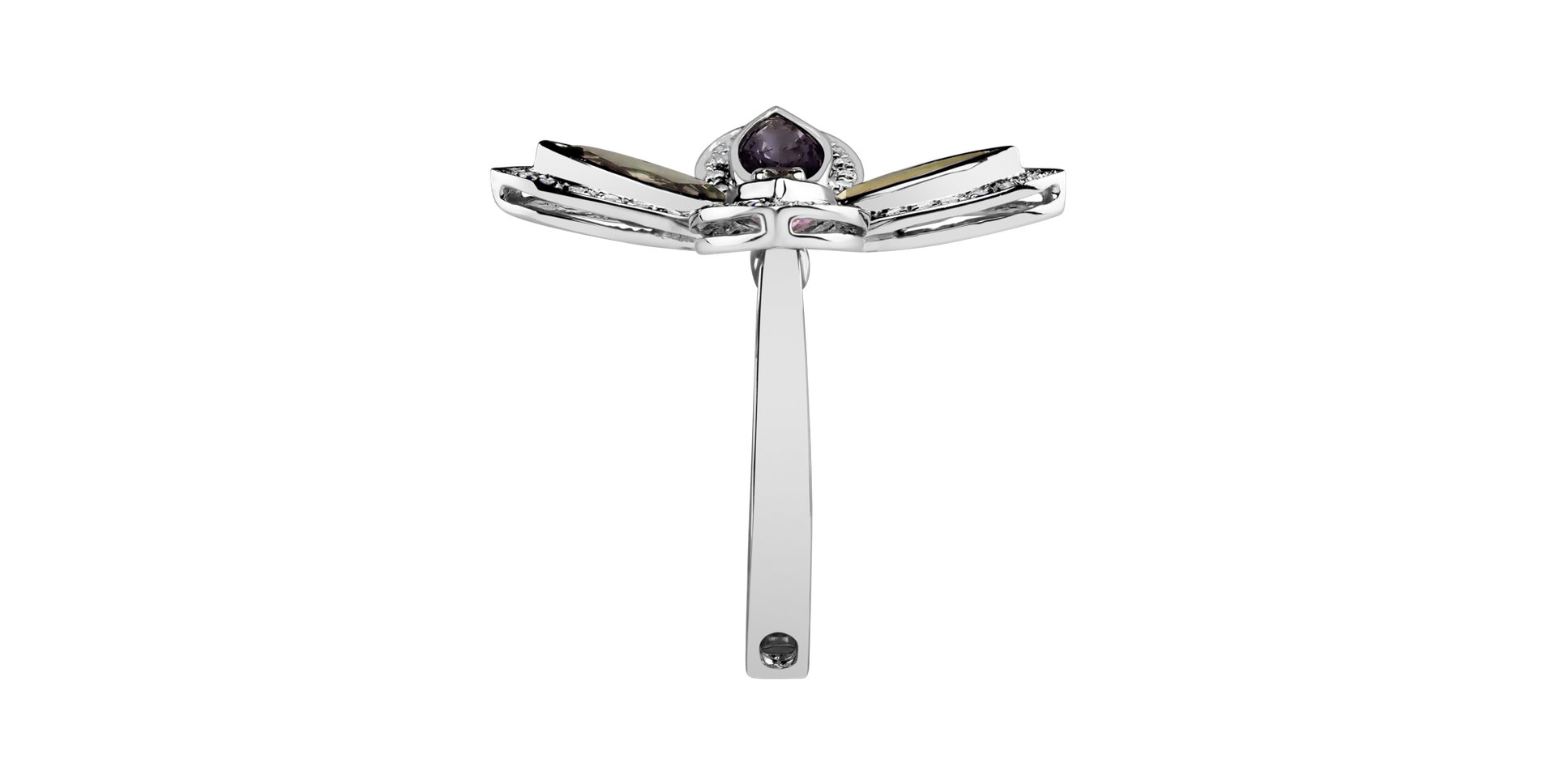 Diamond ring with Sapphire Blooming Beauty