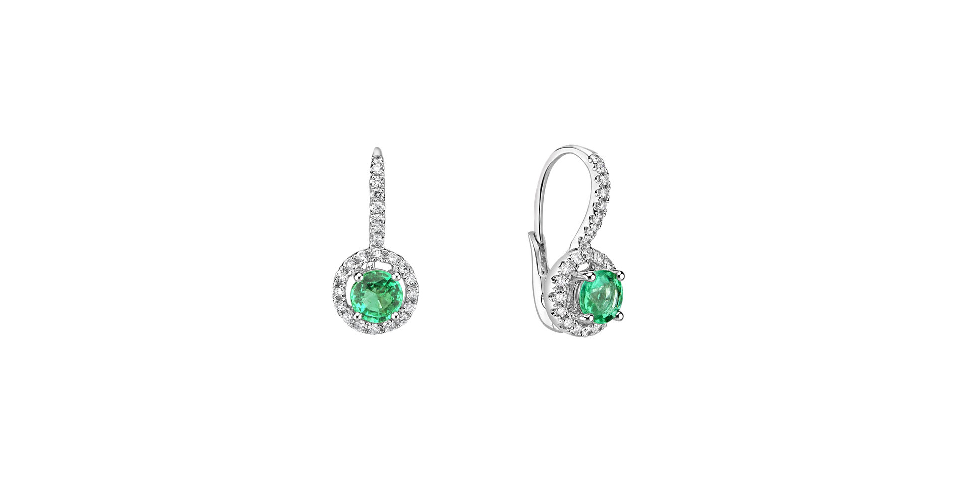Diamond earrings with Emerald Hollywood Passion