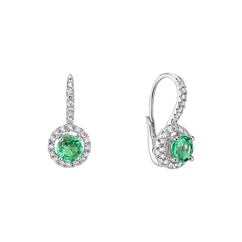 Diamond earrings with Emerald Hollywood Passion