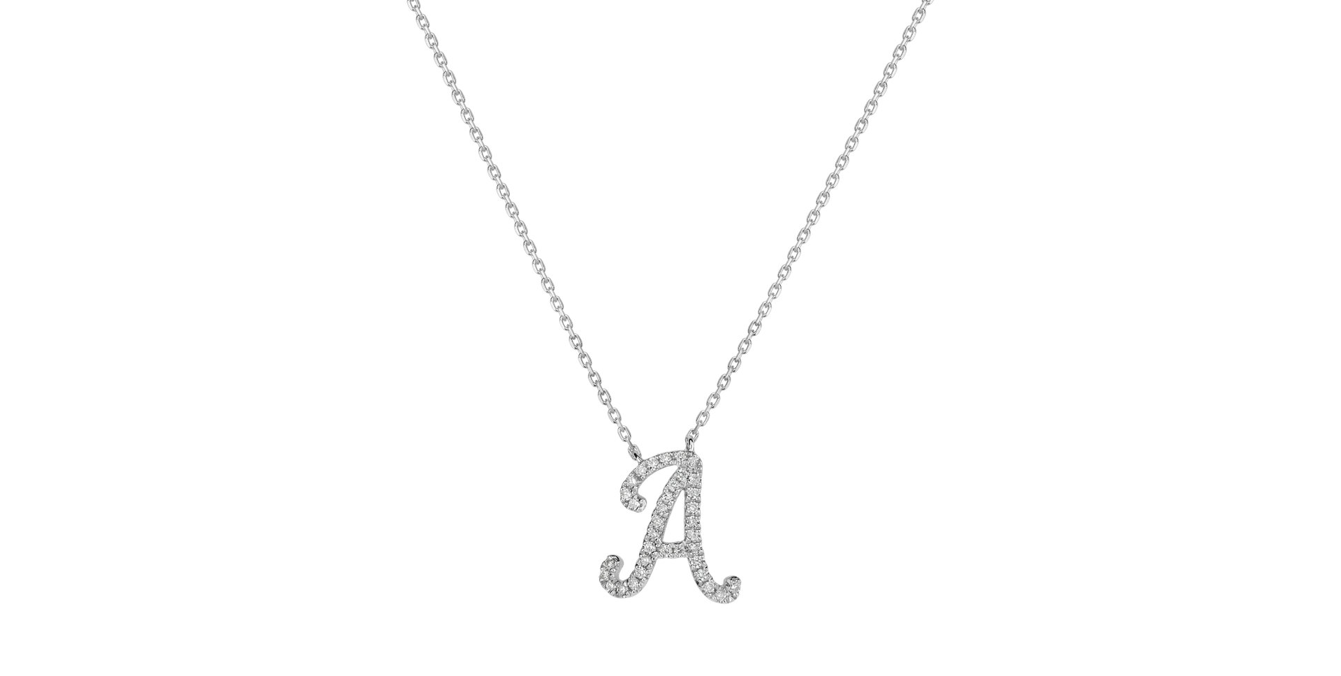 Diamond necklace Curly Glitter A