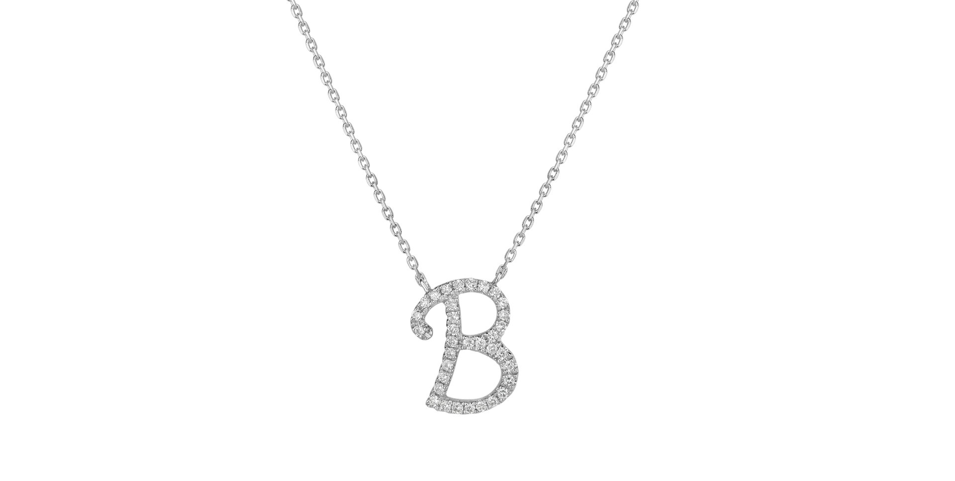Diamond necklace Curly Glitter B