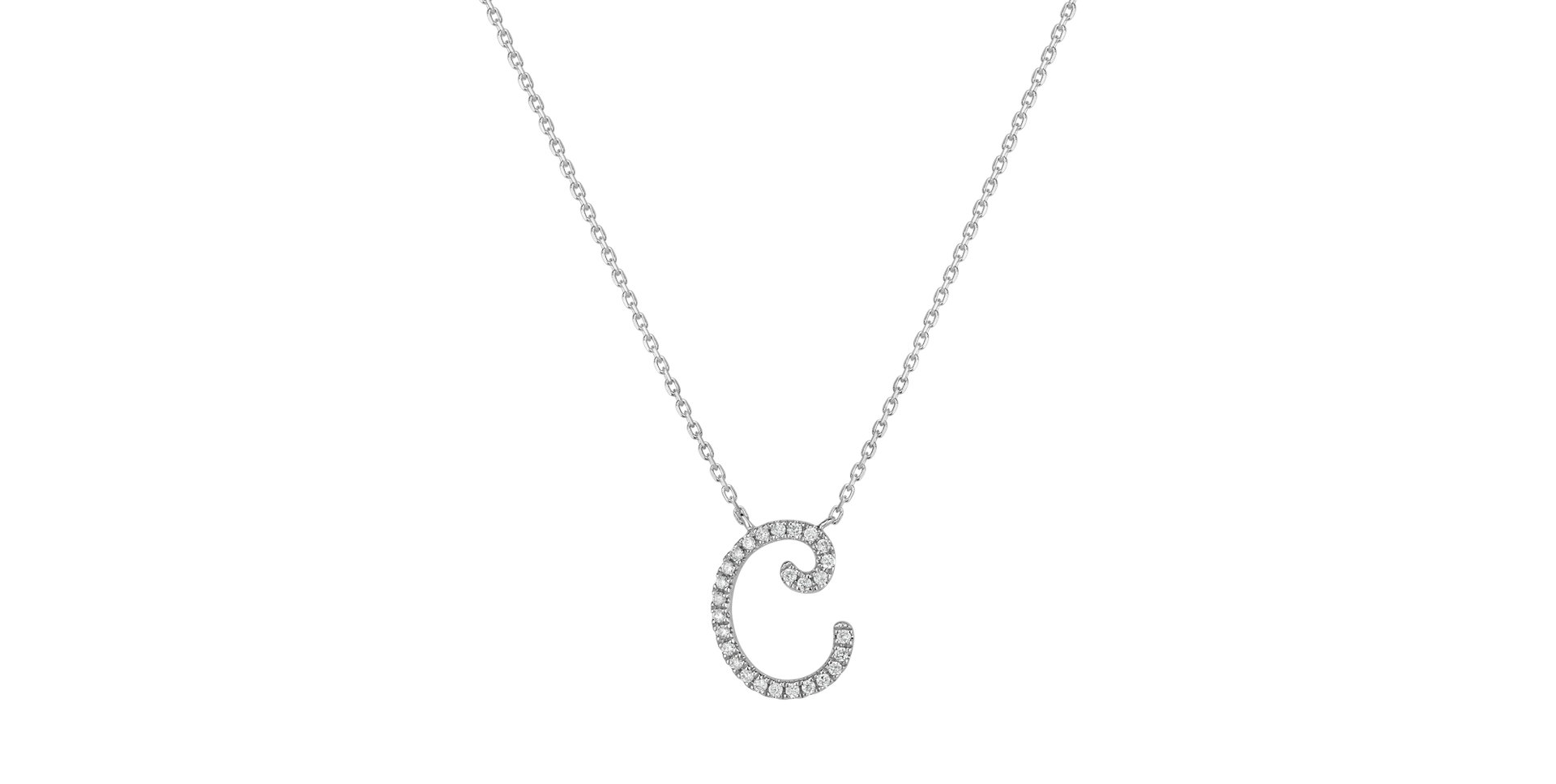 Diamond necklace Curly Glitter C