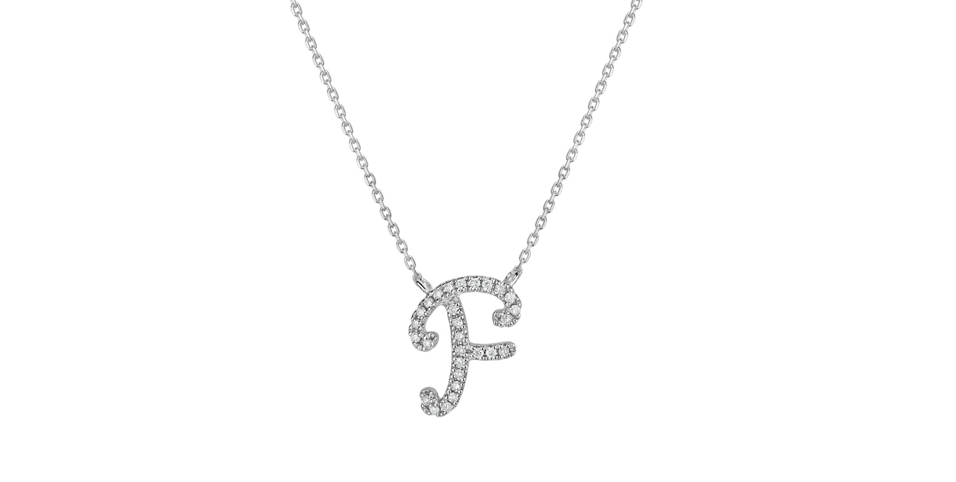 Diamond necklace Curly Glitter F