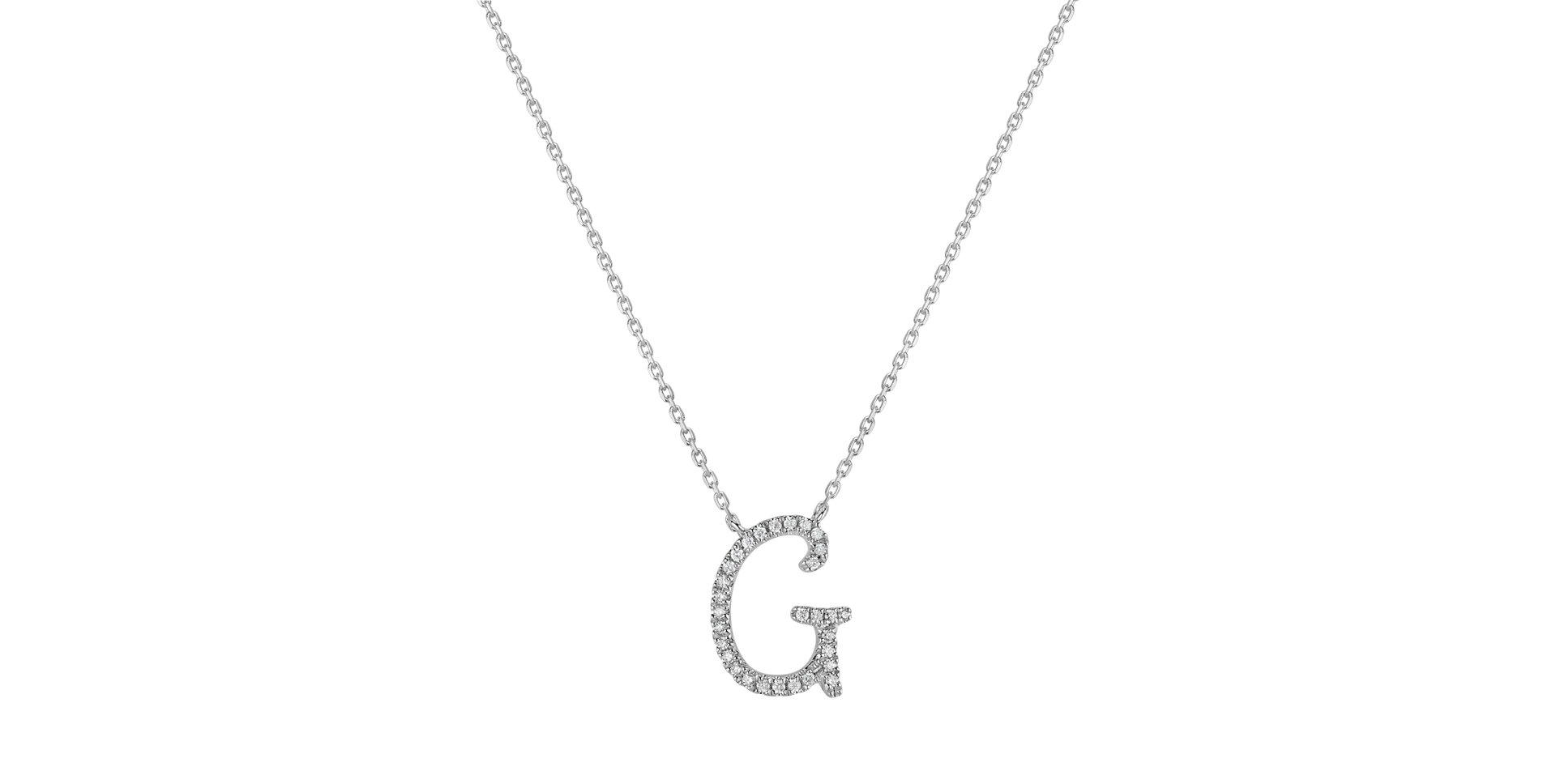Diamond necklace Curly Glitter G