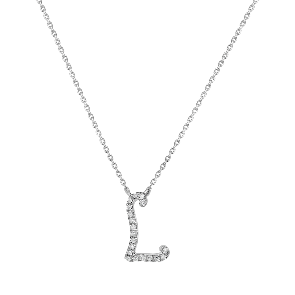 Diamond necklace Curly Glitter L