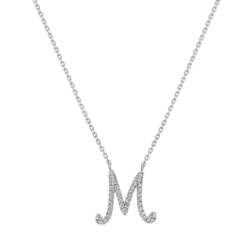 Diamond necklace Curly Glitter M