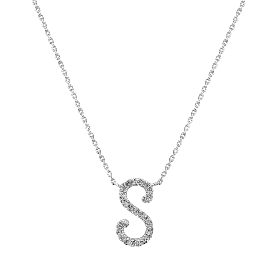 Diamond necklace Curly Glitter S
