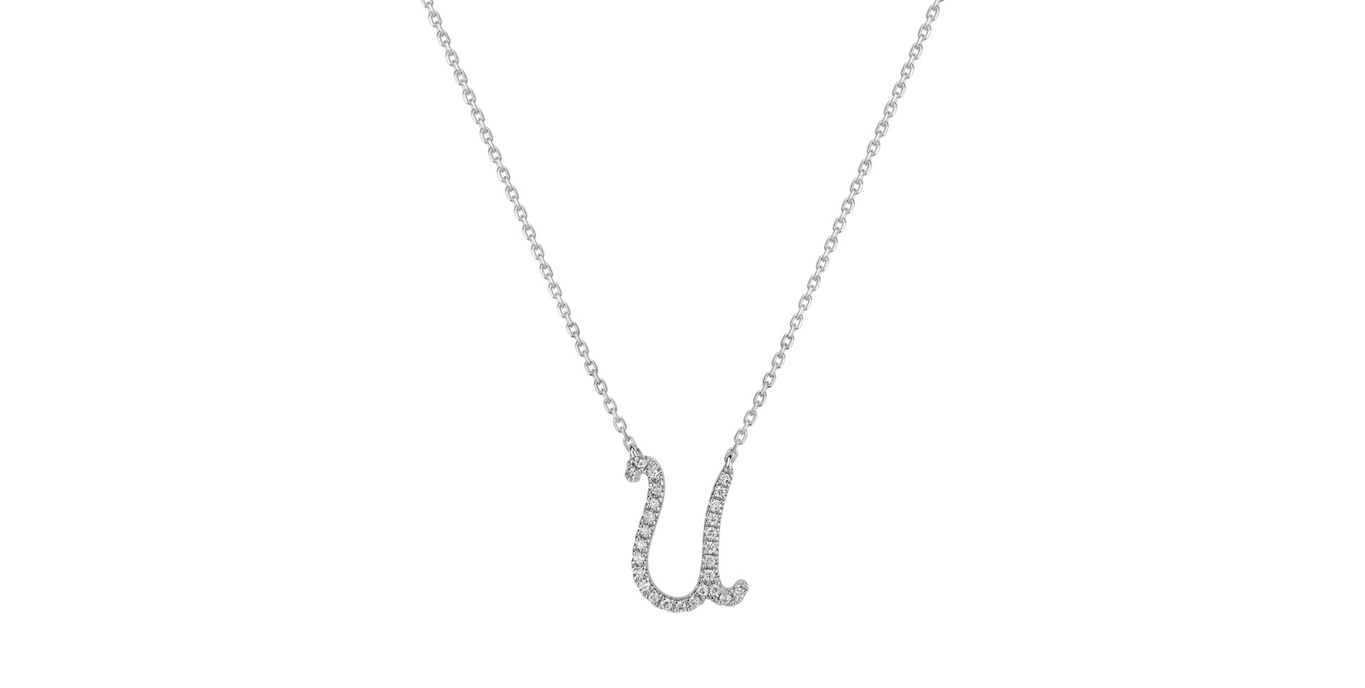Diamond necklace Curly Glitter U