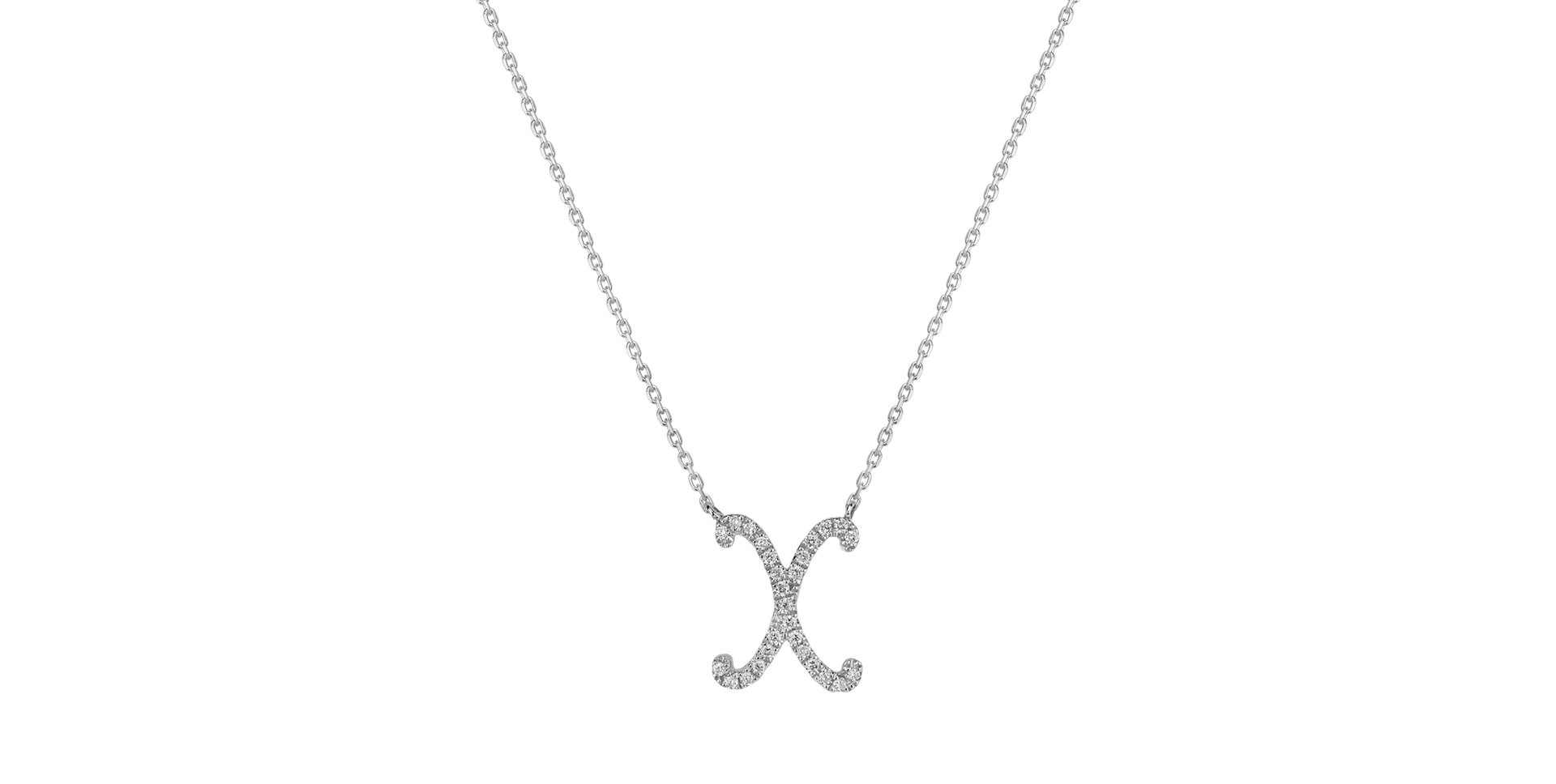 Diamond necklace Curly Glitter X