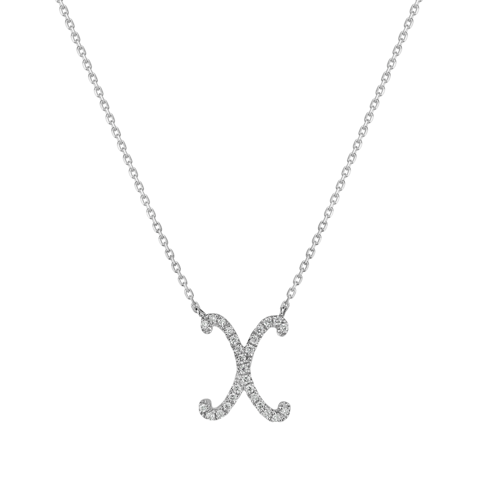 Diamond necklace Curly Glitter X