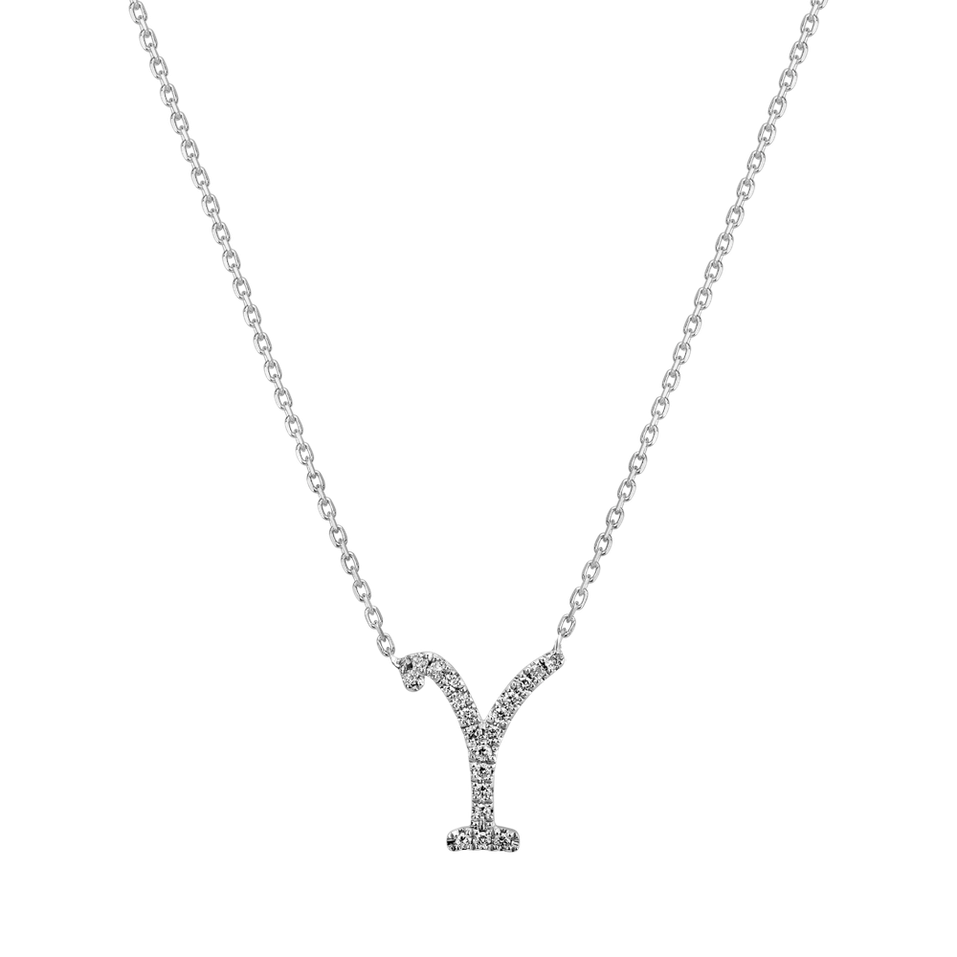 Diamond necklace Curly Glitter Y