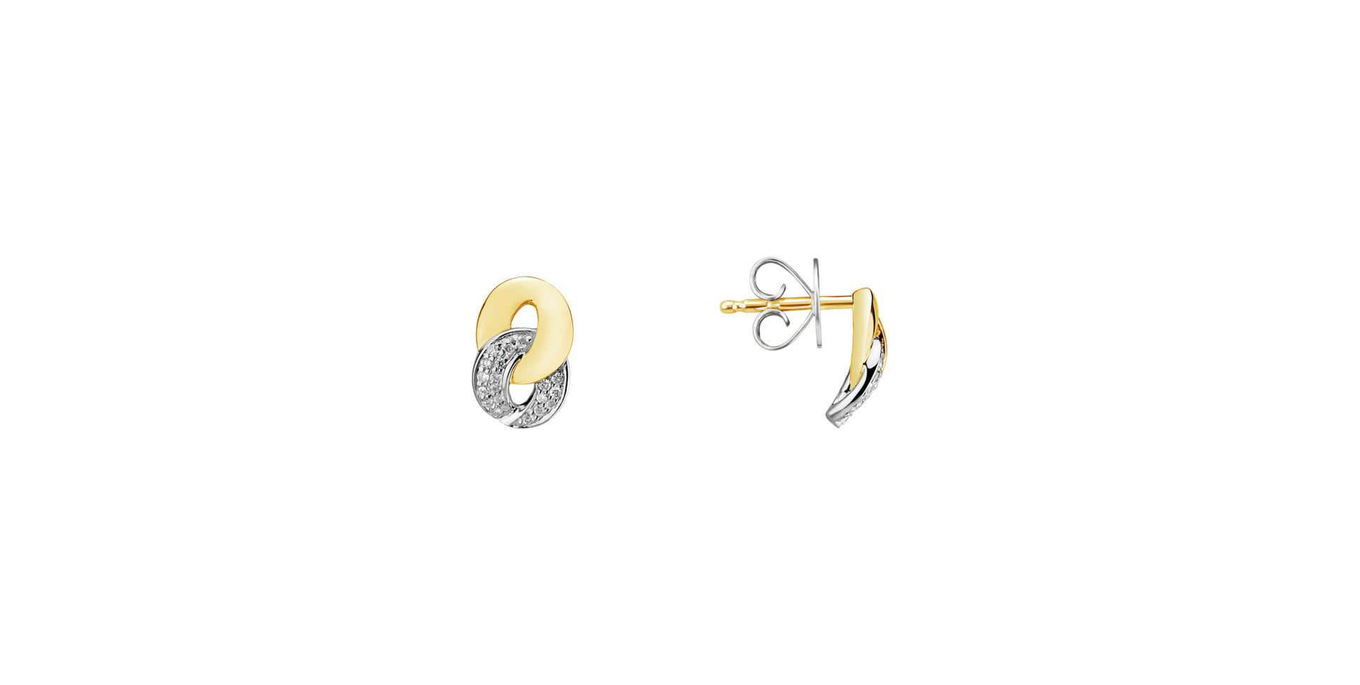 Diamond earrings Double Circle
