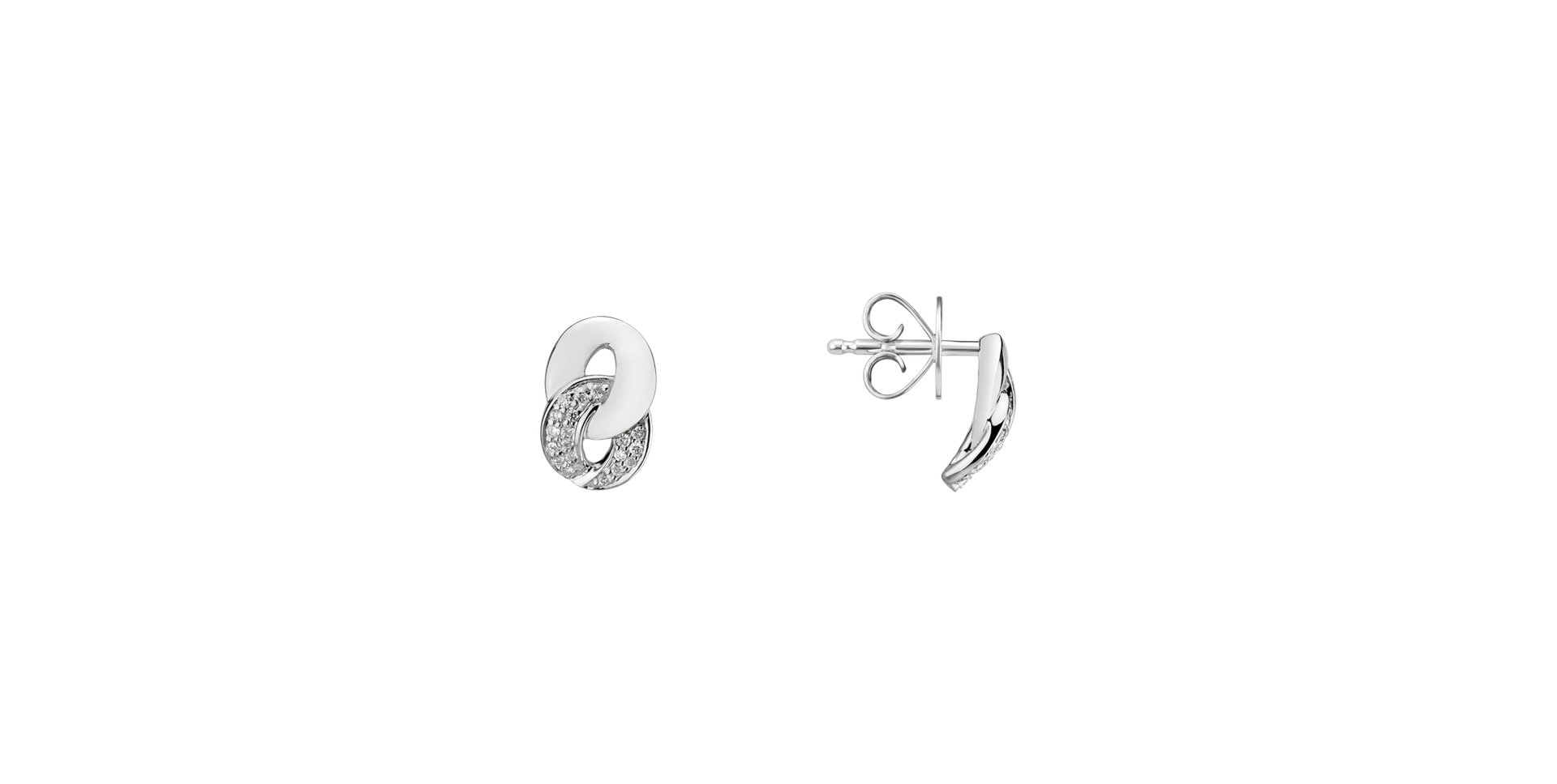 Diamond earrings Double Circle