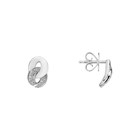 Diamond earrings Double Circle