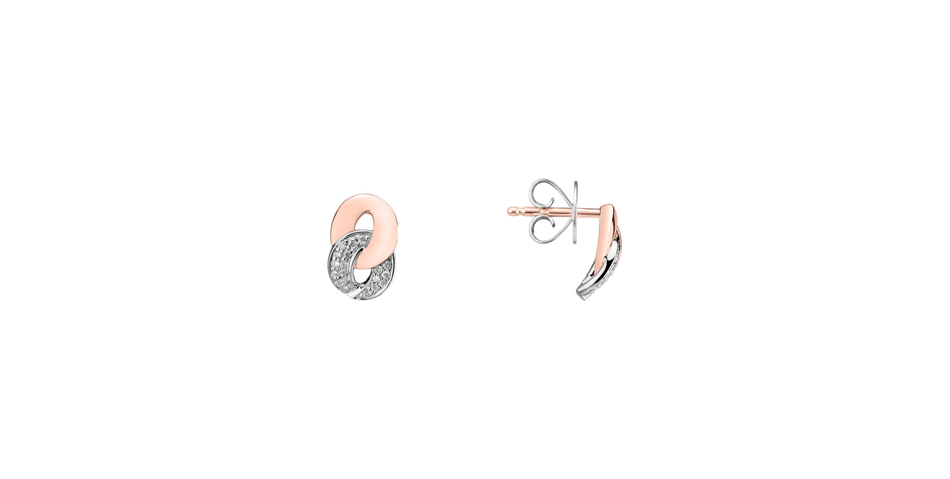 Diamond earrings Double Circle