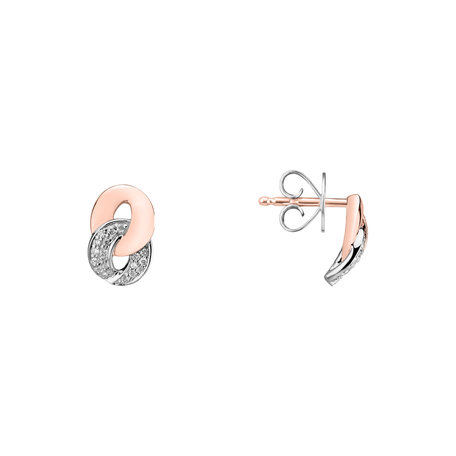 Diamond earrings Double Circle