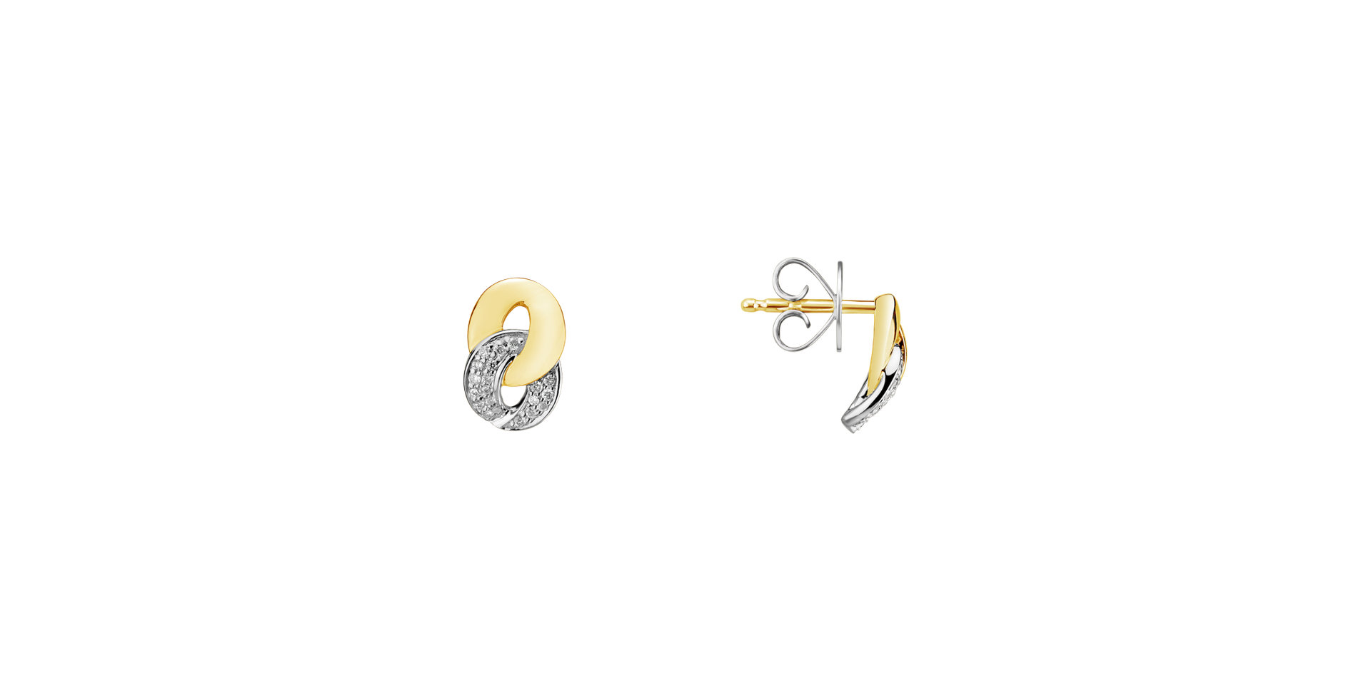 Diamond earrings Double Circle