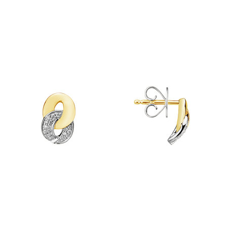 Diamond earrings Double Circle