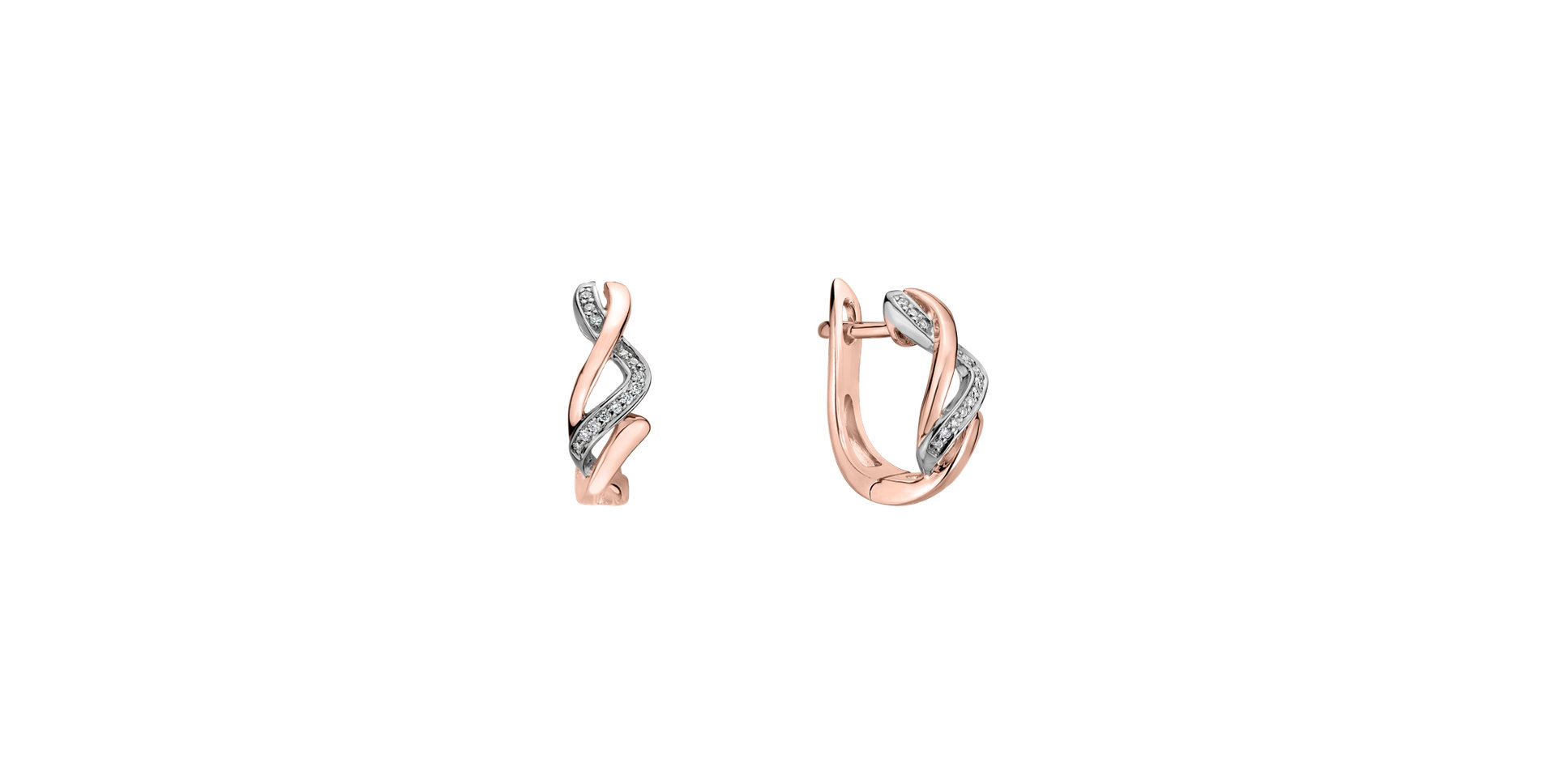 Diamond earrings Joyful Ribbon