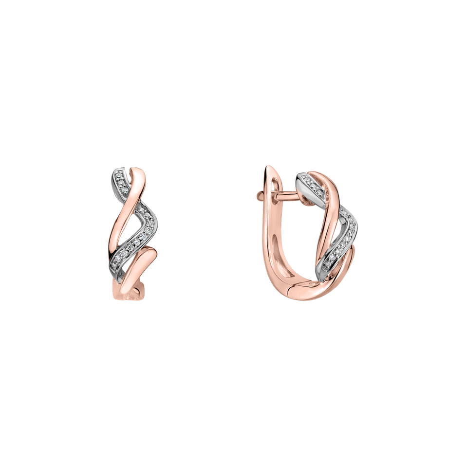 Diamond earrings Joyful Ribbon