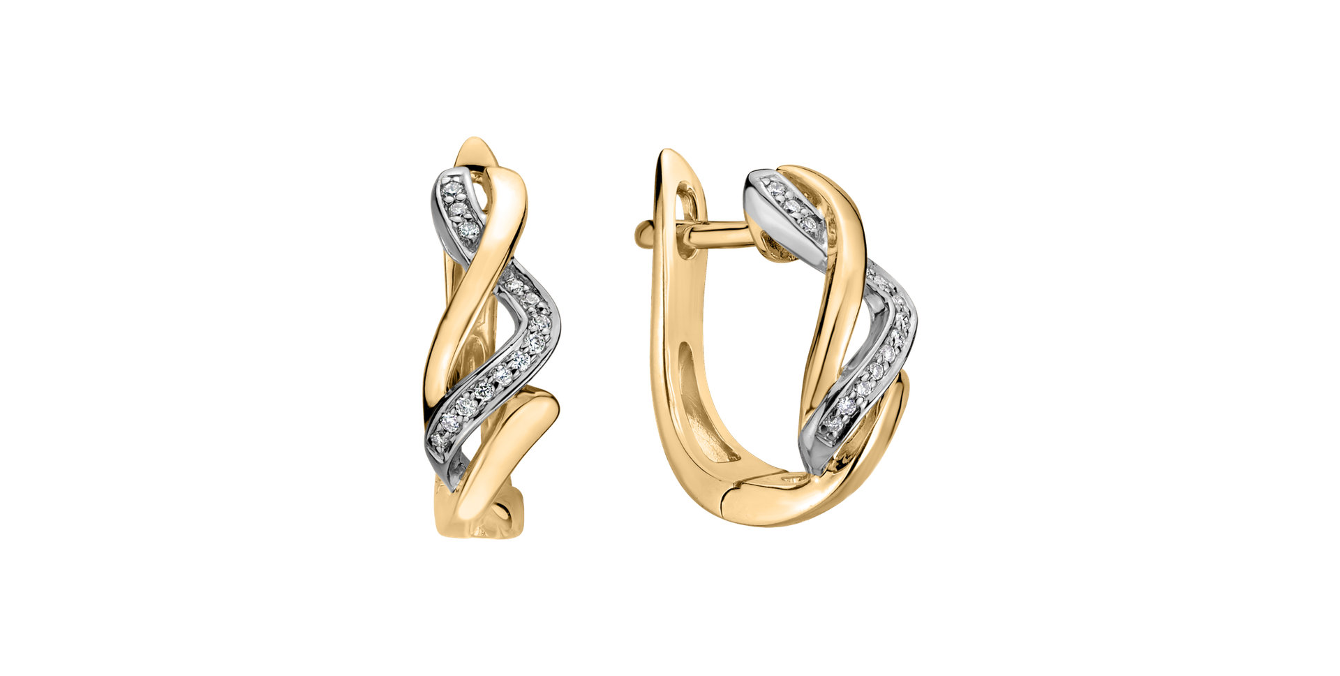 Diamond earrings Joyful Ribbon