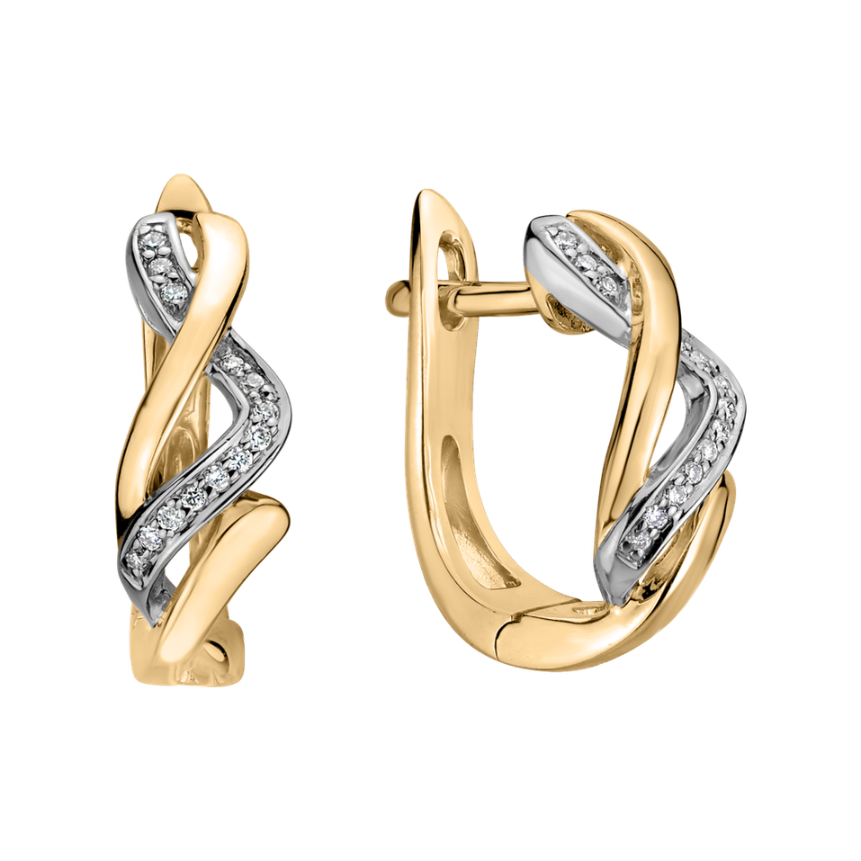 Diamond earrings Joyful Ribbon