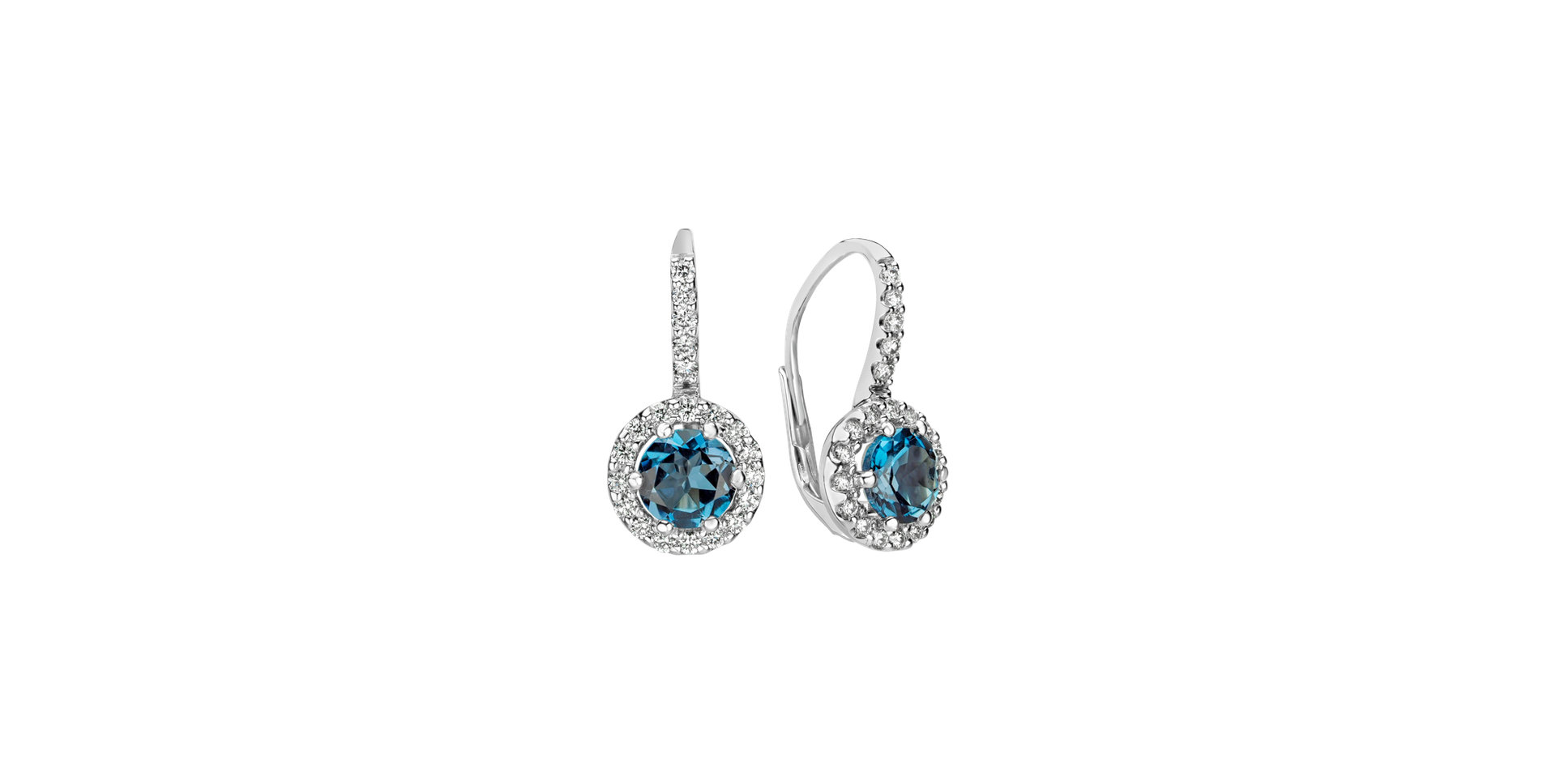Diamond earrings with Topaz Orion Duchess