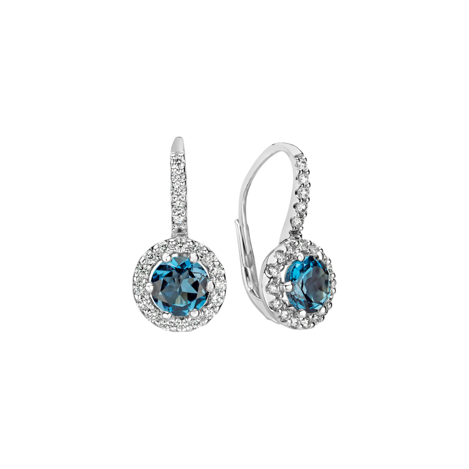 Diamond earrings with Topaz Orion Duchess