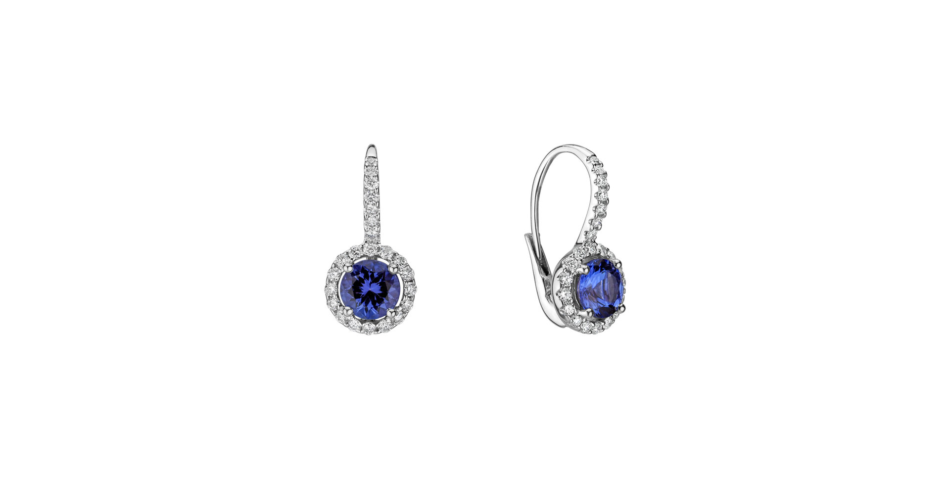 Diamond earrings with Tanzanite Hollywood Passion