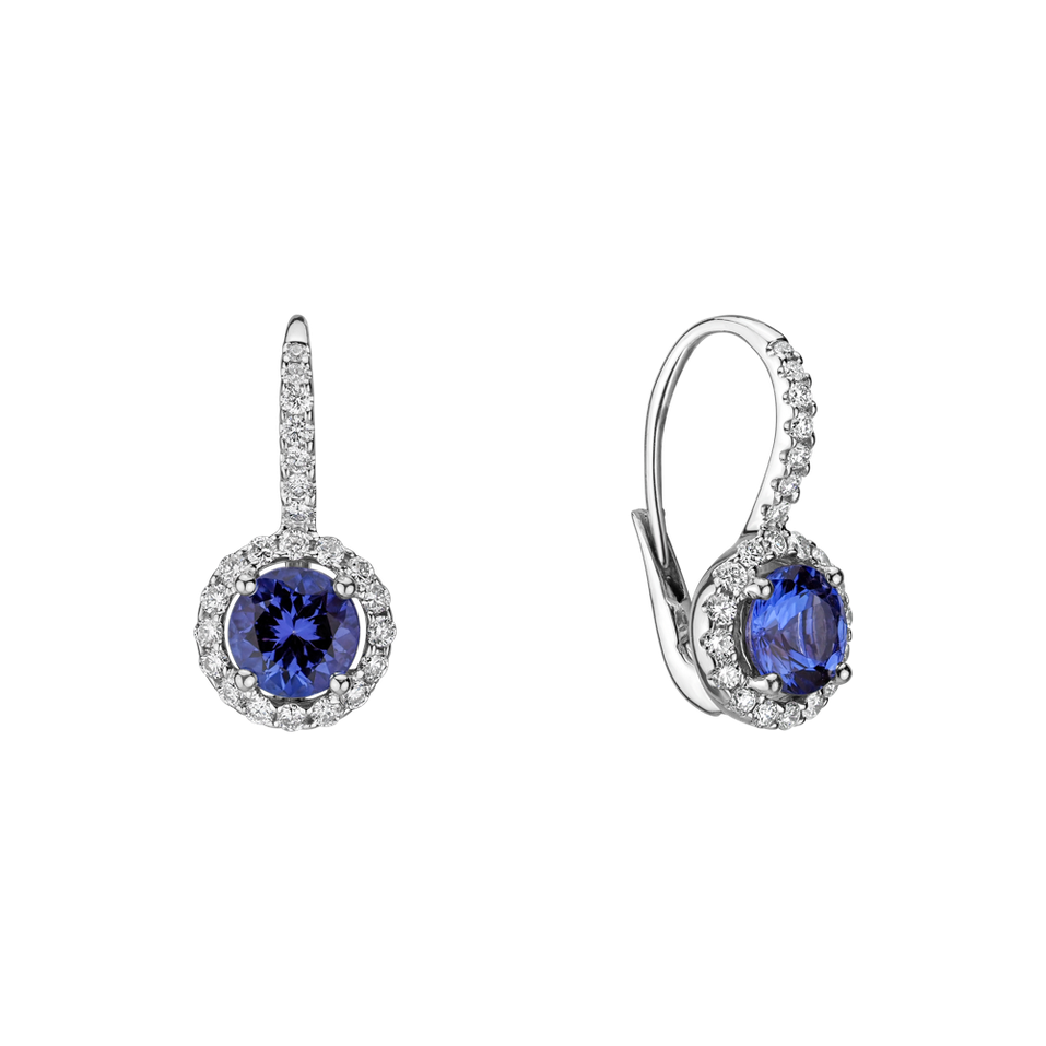 Diamond earrings with Tanzanite Hollywood Passion