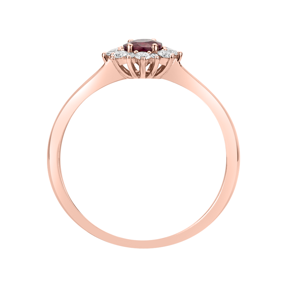 Diamond ring with Ruby Princess