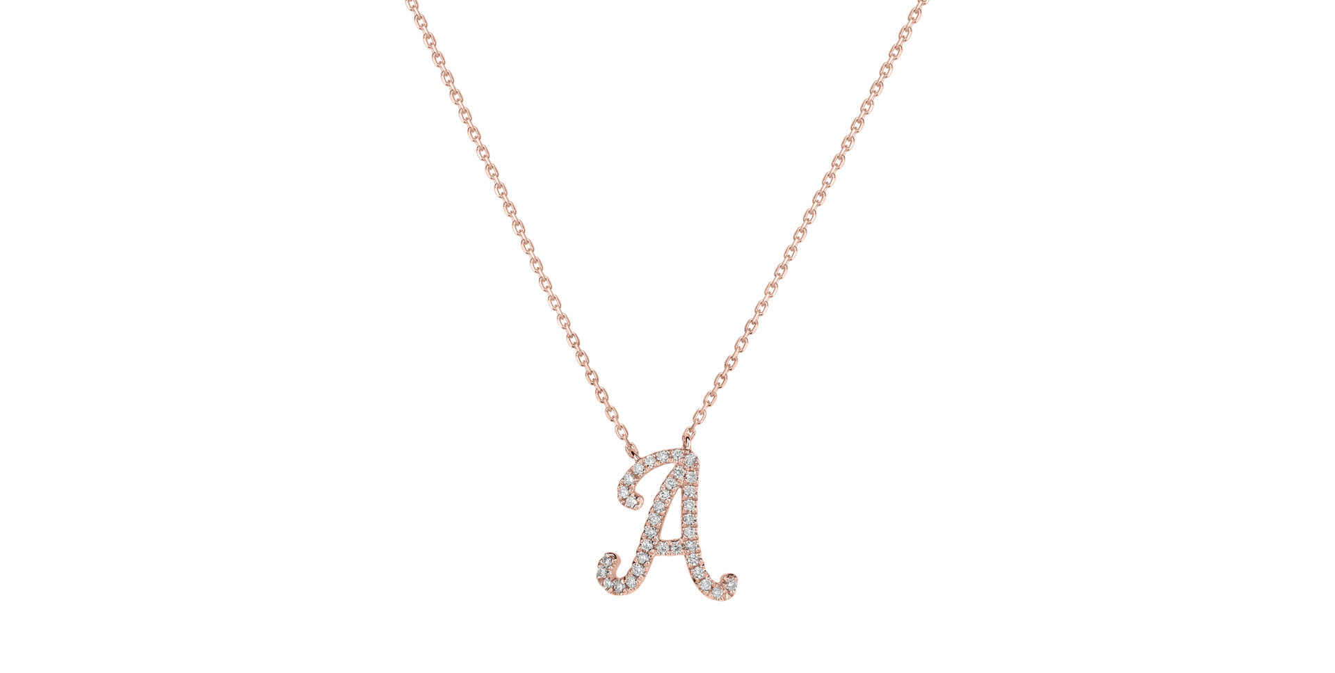 Diamond necklace Curly Glitter A