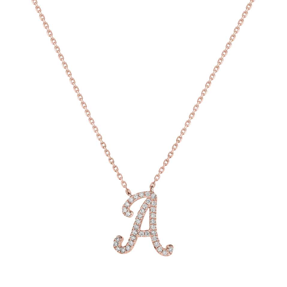 Diamond necklace Curly Glitter A