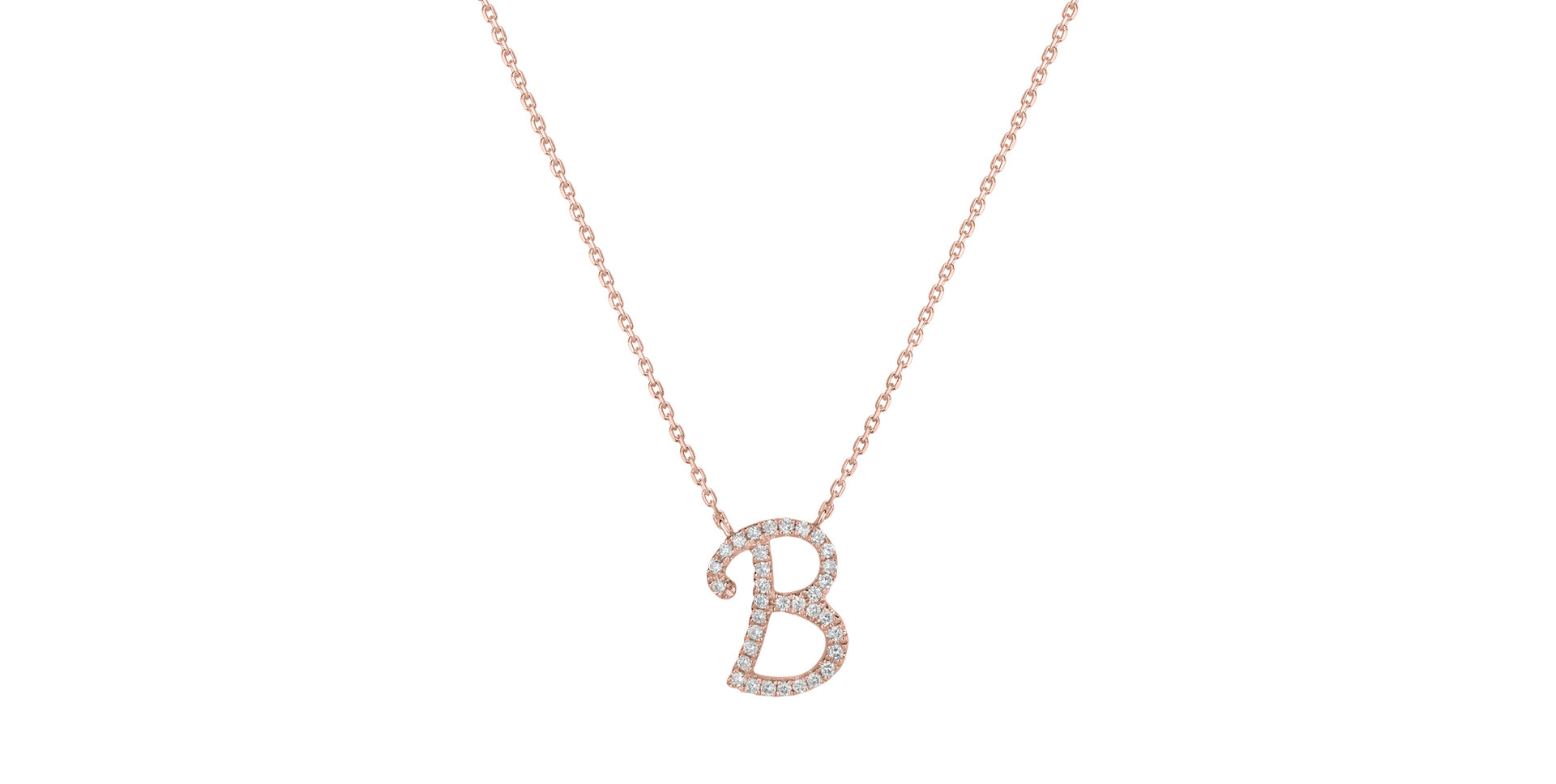 Diamond necklace Curly Glitter B