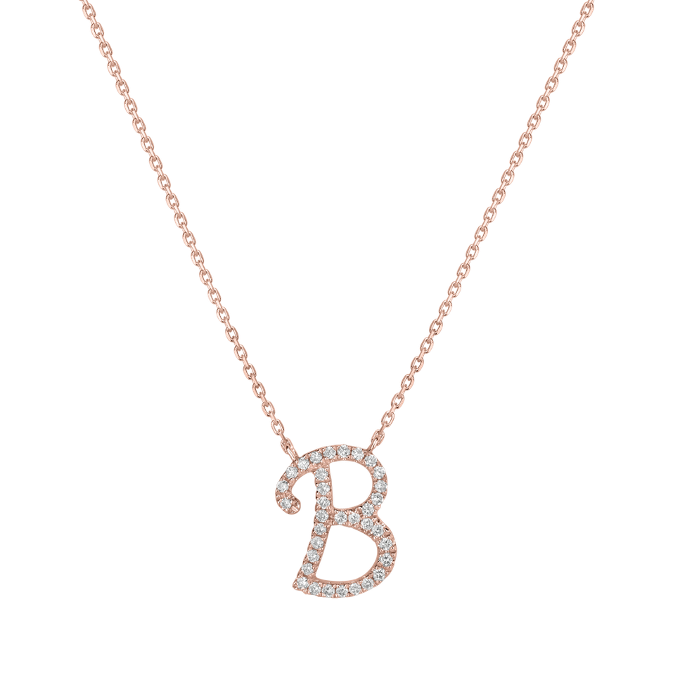 Diamond necklace Curly Glitter B