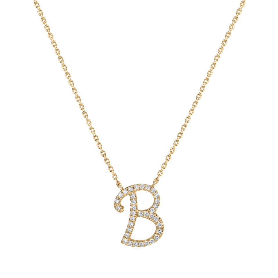 Diamond necklace Curly Glitter B