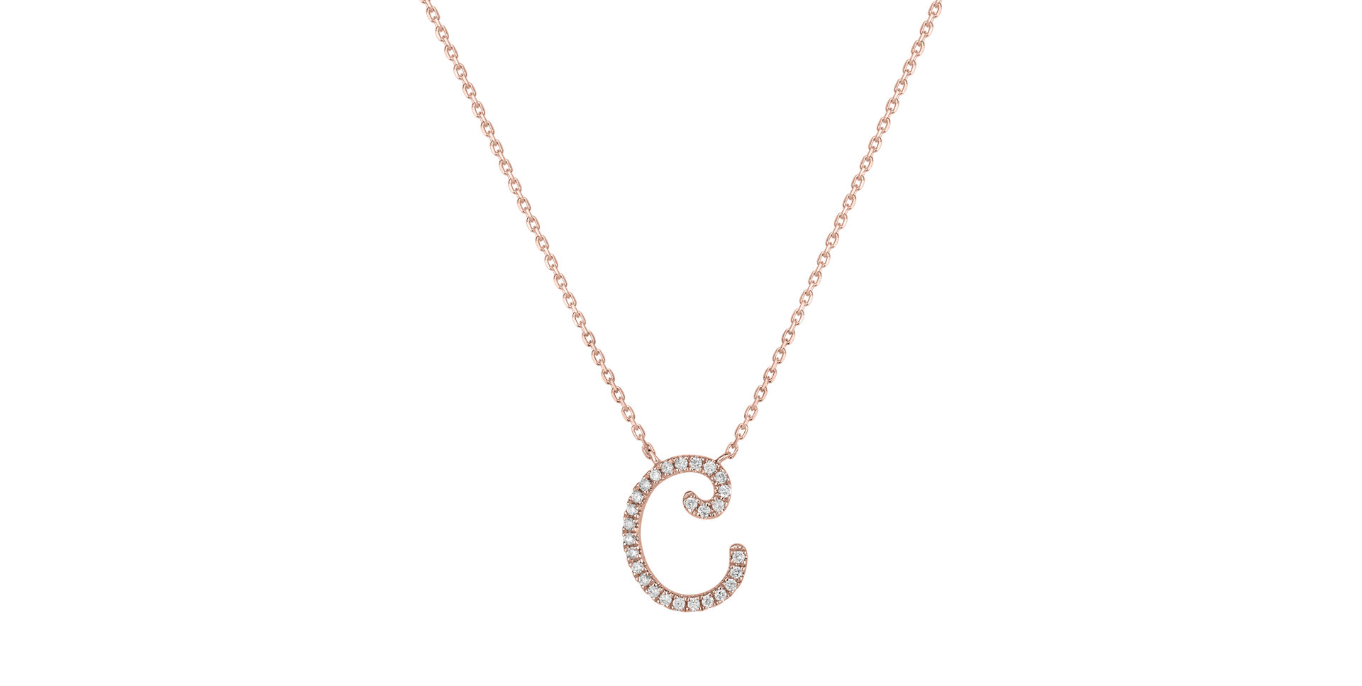 Diamond necklace Curly Glitter C