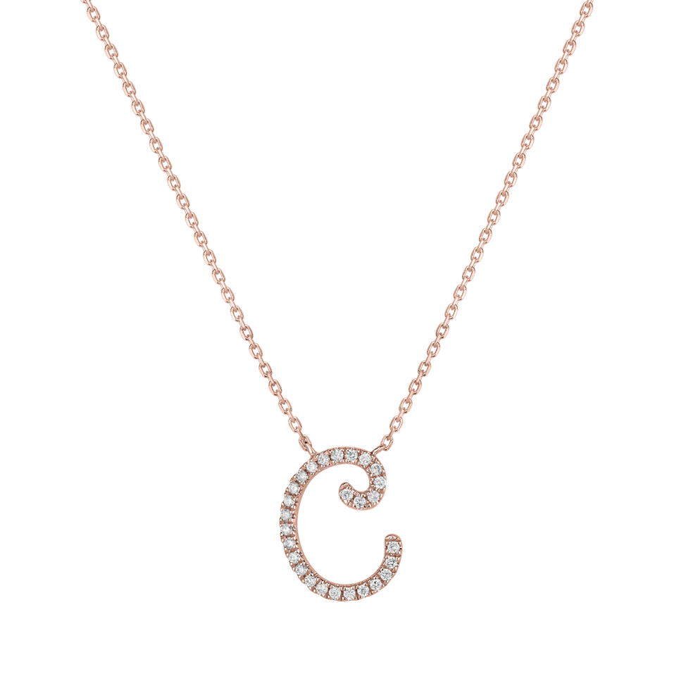 Diamond necklace Curly Glitter C